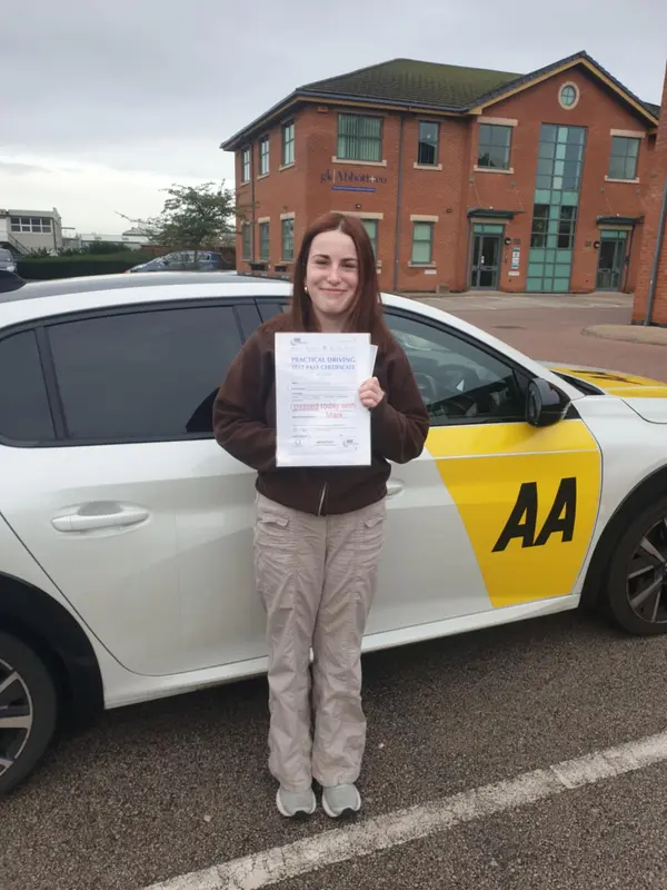 Person passing driving test